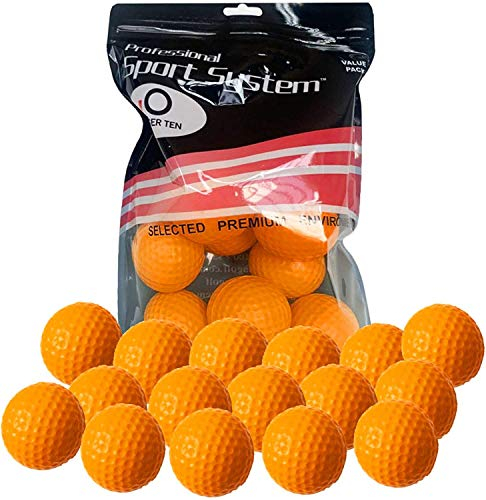 FINGER TEN Golf Übungsbälle Trainingsbälle 12 Stück Golfbälle Trainings Heimgebrauch Im Freien Garten Rot Orange Gelb Blau Für Damen Herren Kinder (Orange, 12 Stück)
