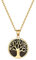 JewelryWe Collana con Pendente Albero della Vita Retro Vintage Pendente della Moneta in Acciaio Inox, Colore Argento/Oro