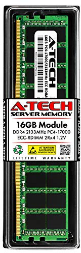 A-Tech Memoria RAM da 16 GB di ricambio per Dell SNP1R8CRC/16G A7945660 | DDR4 2133 MHz PC4-17000 2Rx4 1,2 V ECC RDIMM registrata 288 pin DIMM