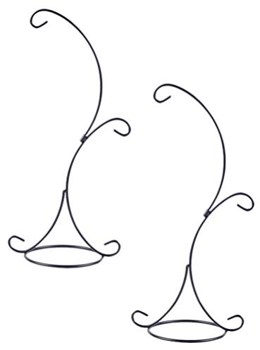 BESTonZON 2 Stück Eisen Hängenden Ständer Rack Doppelhaken Eisen Kunst Ornament Display Ständer Halter für Glaskugel Topf Luft Pflanze Terrarium Halter