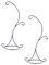 BESTonZON 2 Stück Eisen Hängenden Ständer Rack Doppelhaken Eisen Kunst Ornament Display Ständer Halter für Glaskugel Topf Luft Pflanze Terrarium Halter