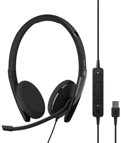EPOS Adapt 160 USB II - Fortschrittliches On-Ear Headset für Unified Communications mit Microsoft Teams Integration und Aktiver Geräuschunterdrückung