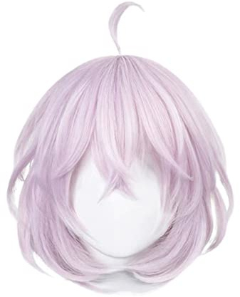 GZIRUE Hellrosa Kurze Perücke Haar für Senju Kawaragi Cosplay Wig Anime Kostüm mit Perücke Kappe Wig Cap