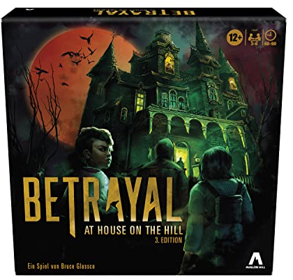 Hasbro Betrayal at House on The Hill dritte Auflage, kooperatives Brettspiel ab 12 Jahren, 3-6 Spieler, 50 mehrfarbige, einfarbige Geisterszenarien (Deutsch)