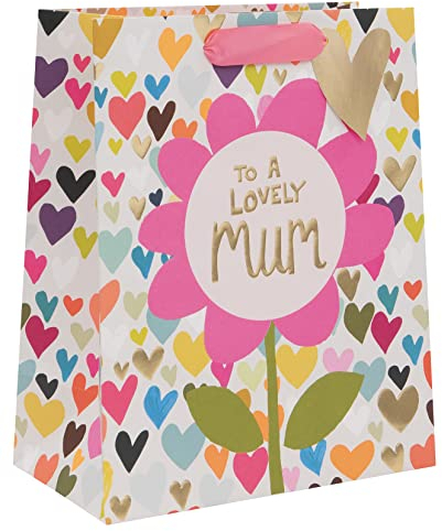 Glick Geschenktüte für Mütter, große Größe, Multi-Pastell-Geschenktüte, Jahrestag, Geburtstag, Muttertag, Geschenktüte, schöne Mama-Tasche für Geschenke