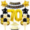 Jxuzh 70. Geburtstag Dekorationen Schwarz Gold Deko für Männer & Frauen - Luftballons, Girlande & Luftballons für Kindergeburtstag & 70. Geburtstag