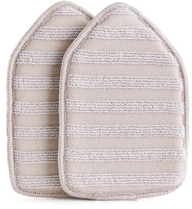 Moku Home Replacement Scrubber Refill for Extendable Tub Tile Shower Cleaning Tools, Non-Scratch (2X Microfiber Pad Gray)