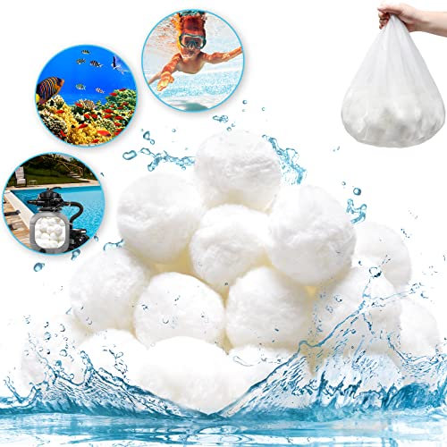 Naisidas Pool-Filterbälle für Sandfilter, Poolfilter-Medienkugeln für oberirdische Pools, wiederverwendbar, umweltfreundlich, Sandfilterbälle anstelle von Sand (entspricht 22,7 kg Poolfiltersand)