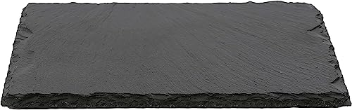 Generico Aurora Store 4 Piatti Piani Rettangolare Ardesia varie dimensioni Nero Pietra Naturale da Sushi Ristorante Cucina Vassoio Tagliere Portata 20x30