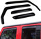 Autofenster Windabweiser für Jeep Wrangler JK 2007-2017,4door, Auto Windabweiser Regenabweiser, Vorne Hinten Regenschutz Seitenfenster Sonnenschutz Deflektor Zubehör