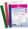 VELOFLEX 4741003 - Schnellhefter VELOFORM, 3 Stück, DIN A4, PVC, glasklarer Vorderdeckel, passend für Prospekthüllen, grün rot blau