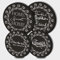 Black Home Sweet Home Round Metal Hob Covers Set of 4 Stove Cooker Hob Covers for Cookers Gas Stove Protector Cookware Accessories Modern Cooktop Decor
