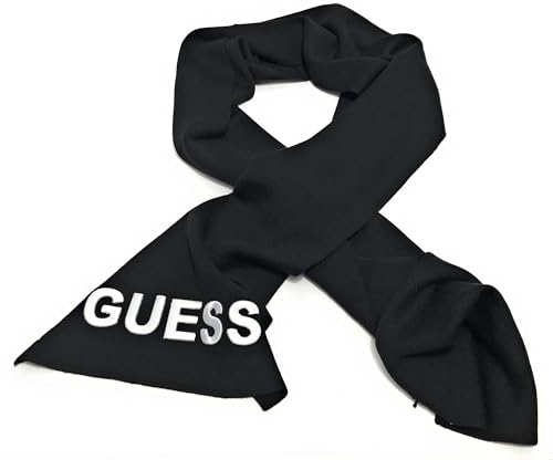 Sciarpa Uomo Guess knit scarf maxi logo black C24GU60 AM9336POL03 - BKW NERO