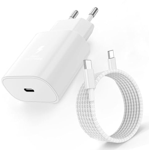25W Caricabatterie per iPhone 15/15 Pro/15 Pro Max/15 Plus e Cavo iPad Original 2 Metri, USB C Rapido Caricabatterie con Cavo 2M per iPad Pro 12.9/11 2018~2022/ iPad Pro/Mini/Air 5/4,iPad Caricatore