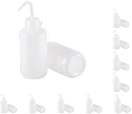 Adoorniequea 10er-Set 2 Stück Pflanzen-Blumen- und Sukkulenten-Bewässerungsflaschen, gebogene Öffnung, Quetschflasche