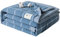 Surwin Tagesdecke Bettüberwurf Modern Plaid Gesteppt Steppdecke mit Kariert Muster Reversibler Weich Sommer Steppdecke für Doppelbett Einzelbett, Sofaüberwurf, Wohndecke (Blau Kariert,200x230cm)