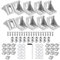10 Pièces Equerre Profile 40x40, Profilés Aluminium,Equerre Fixation Joint à Angle Droit 90°, Equerre Fixation avec Vis écrou Rondelles Plates et Clé, Pour Profilé à Rainure Corniere Raccord Aluminium