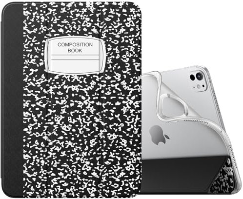 MoKo Custodia Protettiva Compatibile con iPad PRO 11 Pollici M4 2024 (5a Gen.), Cover in TPU e Pelle PU con Chiusura Magnetica, Sostegno, Auto Riattivazione/Standby, Quaderno Nero