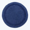 Homescapes Runde Badematte dunkelblau, Premium Badvorleger 80 cm, Badteppich Baumwolle mit Wende-Design