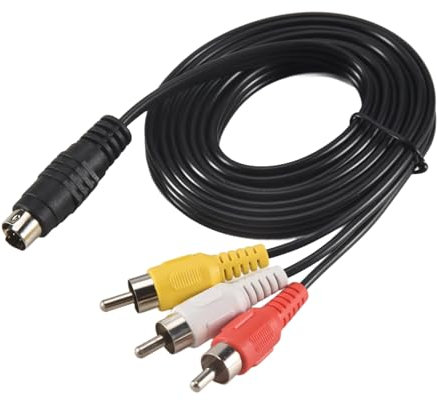 yasoe 1.5M 4.9 Pied 3 Male a 4 Broches S-Video Cable de Conversion pour PC pour Ordinateur Portable