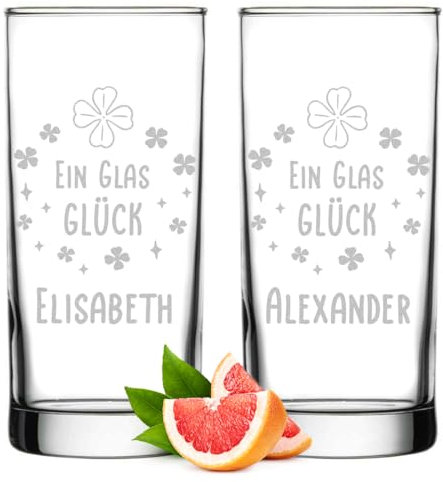 polar-effekt Juego de 4 vasos largos de 485 ml con grabado personalizado – Regalo de cumpleaños y Navidad – Vasos para cerveza, agua y cócteles