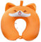 Nackenkissen, Cartoon Tier Reisekissen Memory Foam Nackenkissen Nackenstütze, Niedlich Kinder Nackenkissen Erwachsene U-Geformte Nackenstützkissen für Reisen (Orangefarbener Fuchs,30x30 cm)