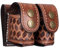 TOURBON Leder-Doppel-Speedloader-Tasche, Gürtel-Magazinhalter, Speedloader-Tasche für .38 .357 .44 .45