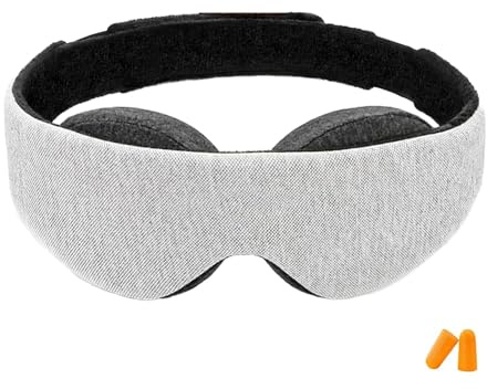 Black0ut Sleep for Women & Men, Light Blocking Sleep Eye, Eye Contour Built in No Pressure, Adjustable Eye Shade With Ear Plugs, Soft and Comfortable Eye Shade Cover for Women and Men