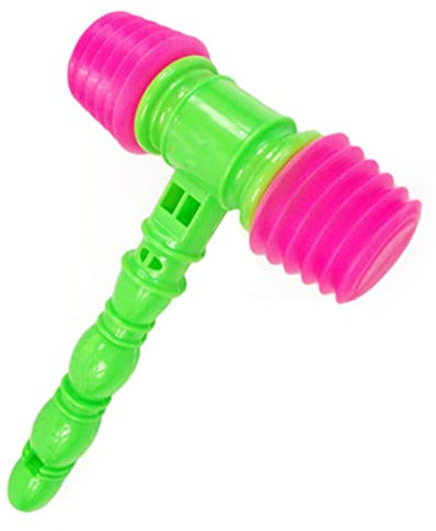 Hemore Martillo chirrido Juguete de plástico Que Suena Martillo Juguetes chillidos Divertidos para niños Color al Azar, Juguetes de Martillo, Juguete de Martillo chillido
