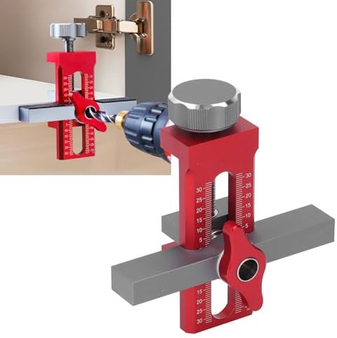 Cabinet Door Installation Positioner, 0~40mm Adjustable Cabinet Door Mounting Jig, Cabinet Door Hinge Jig for Door Panels Cabinet Door Jig