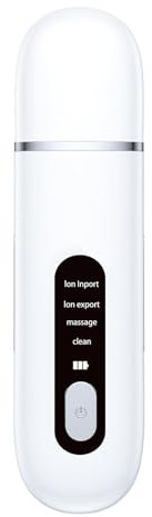 Fierudeng Époudeur de peau, épurateur de peau ultrasonique, Spatule de peau ultrasonique pour le visage, Outil de nettoyant de pores, extracteur de comédone professionnel, dissolvant de point noir