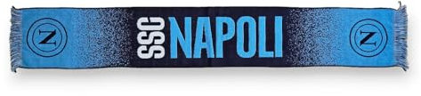 3R Sport SSC Napoli Jacquard-Schal, offizielles Produkt, 100% Acryl, Hellblau, Weiß, Blau