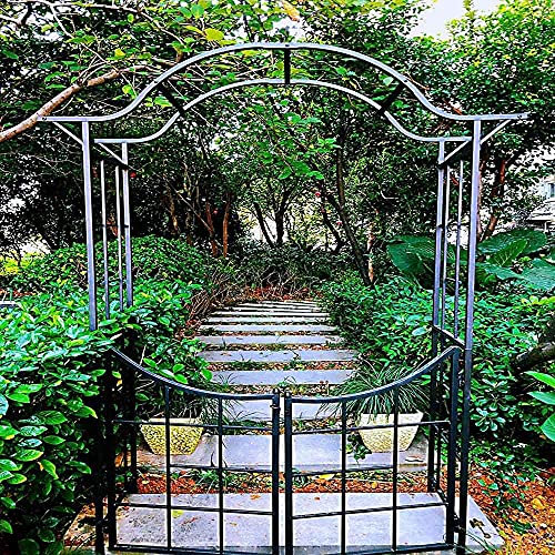 Gazebo de jardin en métal avec portail, montage facile, pergola robuste, arche pour plantes grimpantes, roses et vignes, résistant aux intempéries, largeur 120 cm