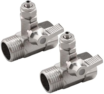 2 Stück Wasseranschluss Adapter T-stück 3/8 X 3/8 X 1/4 Schlauch Wasseranschluss Gartenschlauch Verteiler für Gartenschlauch, Wasserhahn, Absperrventil, Trinkwasserfilter Unter Waschbecken