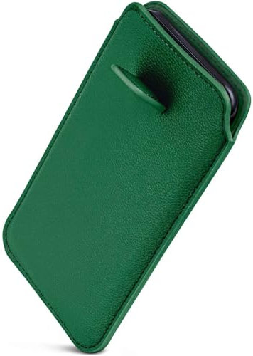 ONEFLOW Liberty Case for Doro 8200 Mobile Phone Slip-in Case with Pull-Out Function, PU Leather Mobile Phone Case, Protective Cover with Tab, Sleeve Case for Inserting, Green
