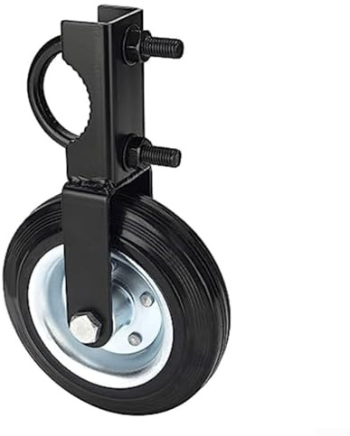 Yuanpgky Robuste U-Bolzen-Farmtor-Helfer-Rolle für Maschendrahtzaun mit Rahmen, 15,2 cm Durchmesser, Gummirad, unterstützt bis zu 227 kg, verstellbare Montage