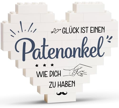 Greatabox Patenonkel Geschenk, Geburtstagsgeschenk für Patenonkel | Geschenk für Patenonkel zu Geburtstag, Weihnachten, Valentinstag - Herzförmige Deko