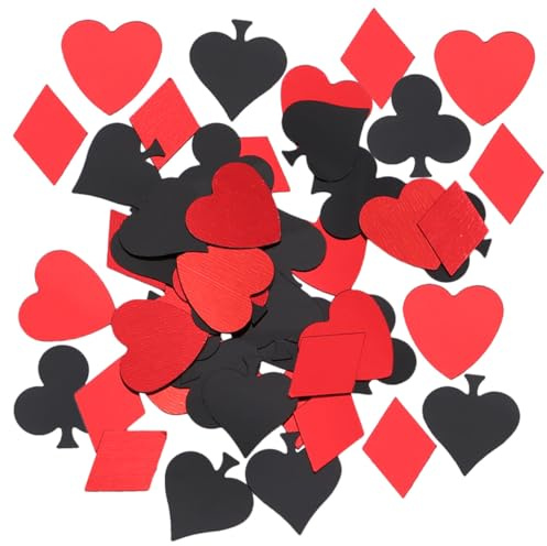 SHINEOFI Poker Schnipsel Streudekoration aus Kunststoff 90g für Geburtstag Tischdeko und Partytisch Streuung Kreative Pokerreste Deko Zufälliger Stil