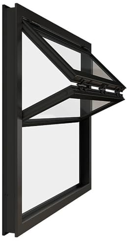 Ventana plegable for alimentos, ventana de servicio corrediza plegable, ventanas pasantes resistentes a la intemperie, ventanas de aluminio for uso en restaurantes(W24xH28in/60x70cm)