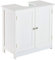 HOMCOM Mueble bajo Lavabo, Mueble de Baño con 2 Puertas y Estante Ajustable, Armario de Baño para Lavabo con o sin Pedestal, Estilo Moderno, 60x30x60 cm Blanco