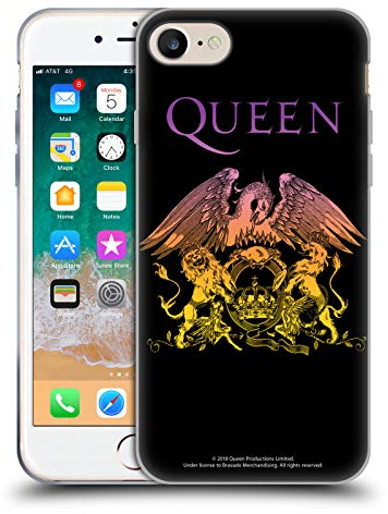 Head Case Designs Offizielle Queen Kamm Logo Bohemian Rhapsody Soft Gel Handyhülle Hülle kompatibel mit Apple iPhone 7/8 / SE 2020 & 2022