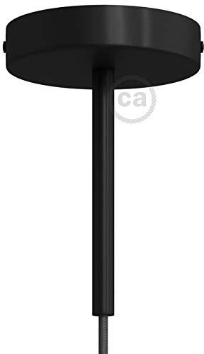 creative cables Kit Rosace cylindrique en métal avec Serre-câble de 15 cm - Noir