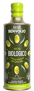 BENVOLIO 1938 Olio Extra Vergine di Oliva Biologico, 100% Italiano Spremuto a Freddo, Unico, 500 Millilitri