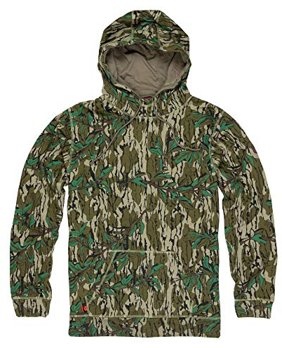 Mossy Oak Herren Vintage Camo Hunt Hoodie Kapuzen-Sweatshirt, Greenleaf, Small