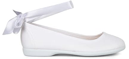 Pisamonas Bailarina Tela Cierre Pulsera Y Cintas De Raso Talla 33 Color Blanco