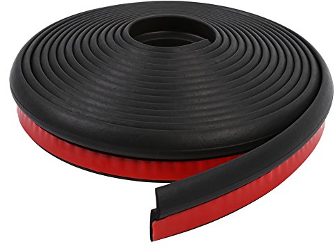 Akozon Tira del Tiempo del Sello de la Puerta del Coche Autoadhesivo Universal Tira de Sello de Goma para Clima automático para Ventana y Puerta de Coche 4M