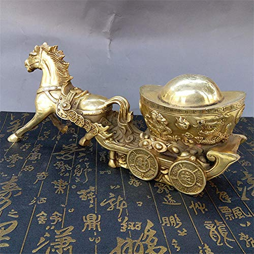 FENGWXINW Figuren Skulpturen Statuen Dekoartikel Skulptur Hauptdekoration Pferde Gezeichnete Barren Bronze Metall Handwerk Ornamente Geschenke