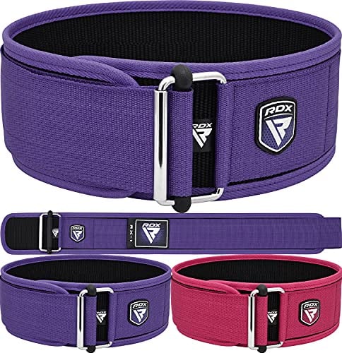 RDX 4” Gewichthebergürtel, Auto-Lock Trainingsgürtel, Powerlifting Krafttraining Bodybuilding Fitness Gürtel, Gepolstert Gewichtheben Gym Weight Lifting Belt,Damen Kreuzheben Workout