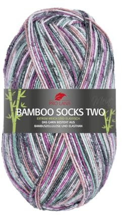 Pro Lana Sockenwolle,Bamboo Socks 100g/400m, 63% Polyacryl, 30% Viskose, 7% Polyester, 4-fädig, Nachhaltig (1020)