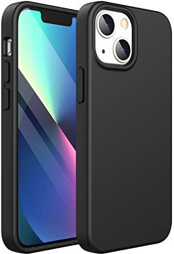 JETech Silikon Hülle Kompatibel mit iPhone 13 Mini 5,4 Zoll, Ganzkörperschutz handyhülle mit Seidig-Weicher Berühren, Stoßfeste Hülle mit Mikrofaser-Futter (Schwarz)